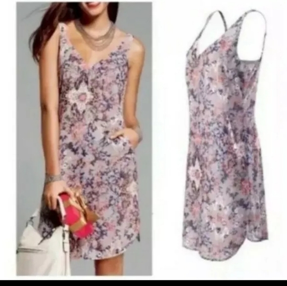 Cabi Fresco Dress Style 5049 Chiffon Water Color Print Double Chiffon Sz XS - Picture 12 of 12